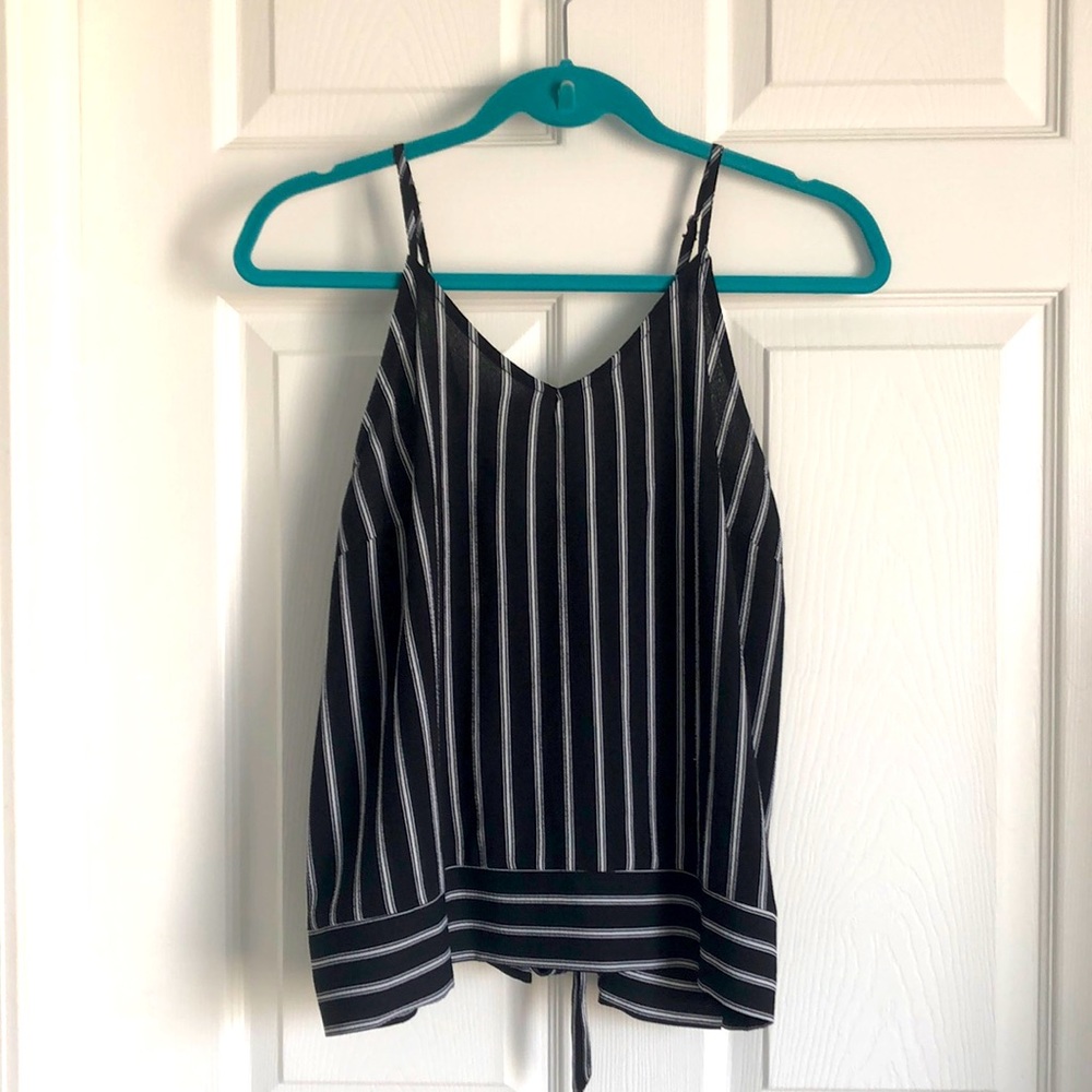 Black tank with ties in back